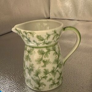 Andrea by Sadek Beautiful Creamer in green and white.